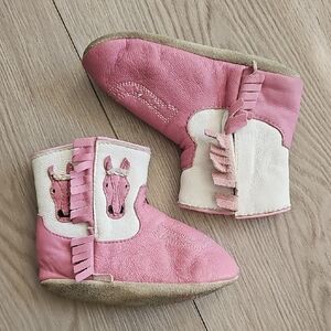 Roper Cowbabies Leather Soft Sole Walker Cowboy Boots, Size 12-18 Months